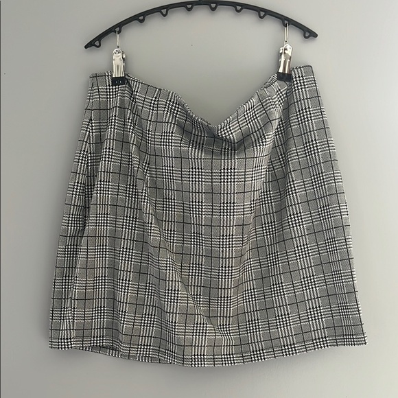 Kate Kason Black and White Mini Plaid Skirt 2X - Picture 1 of 7